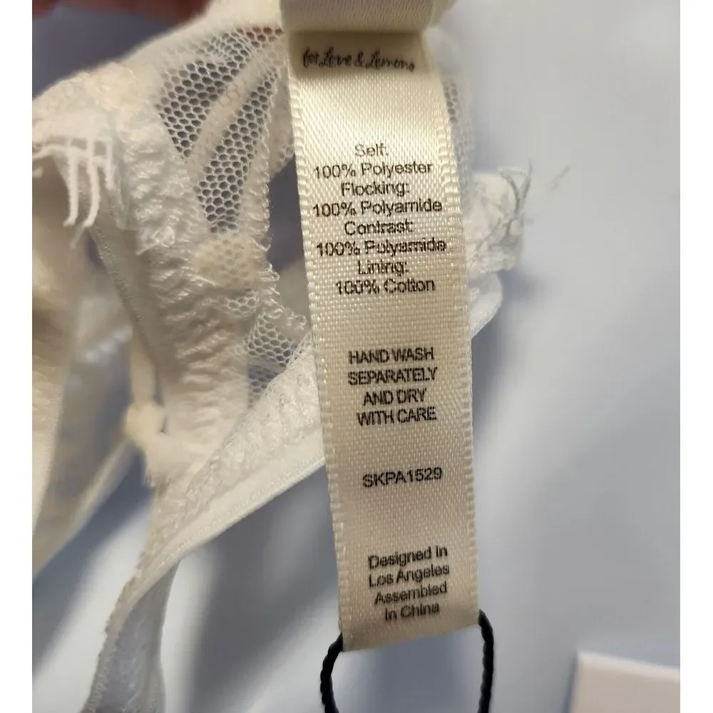 For Love & Lemons Women`s Thong String Panty Size XXS White Lace Sexy Bride NWT - Picture 4 of 5